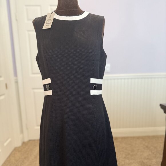 HOBB Jacquie Dress, size 8 Black /Ivory - Picture 5 of 14